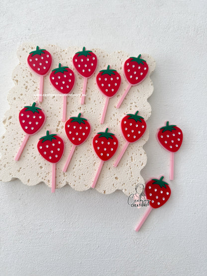 Strawberry Cake Topper / Fropper / Cupcake Topper
