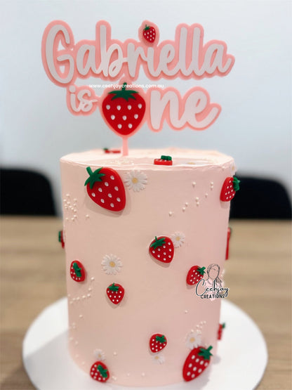 Strawberry Cake Topper / Fropper / Cupcake Topper
