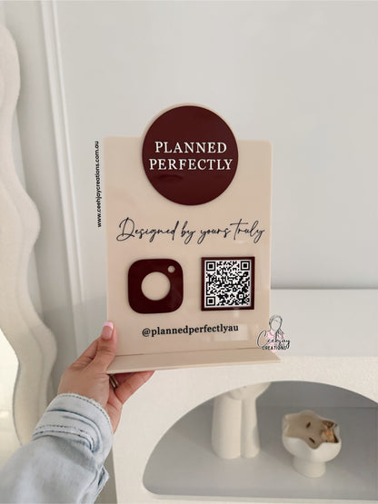 Business Logo QR Code Sign