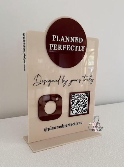Business Logo QR Code Sign