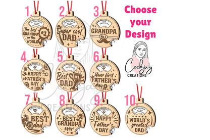 Father's Day Medal Rotatable