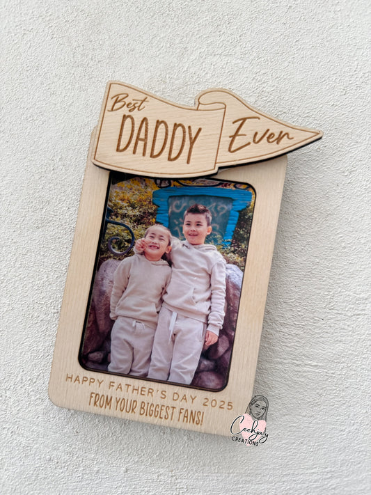 Father's Day Photo Fridge Magnet