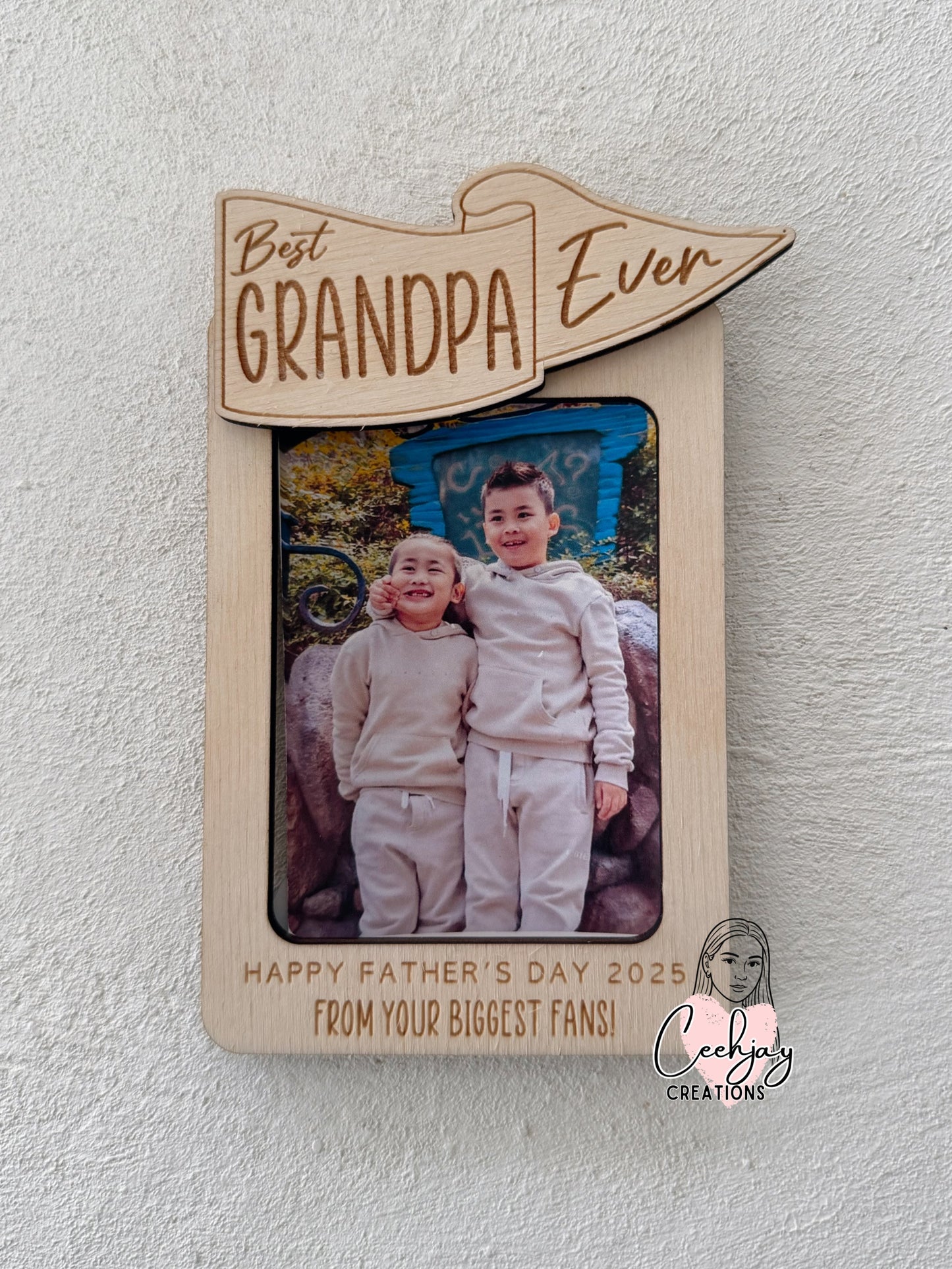 Father's Day Photo Fridge Magnet