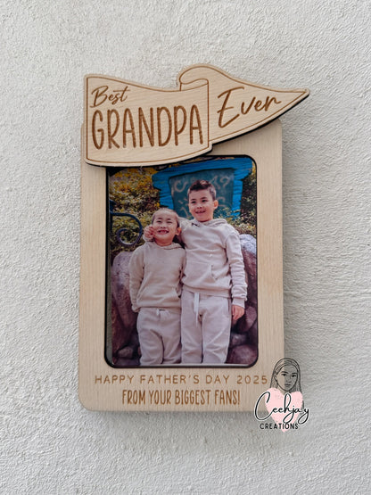 Father's Day Photo Fridge Magnet