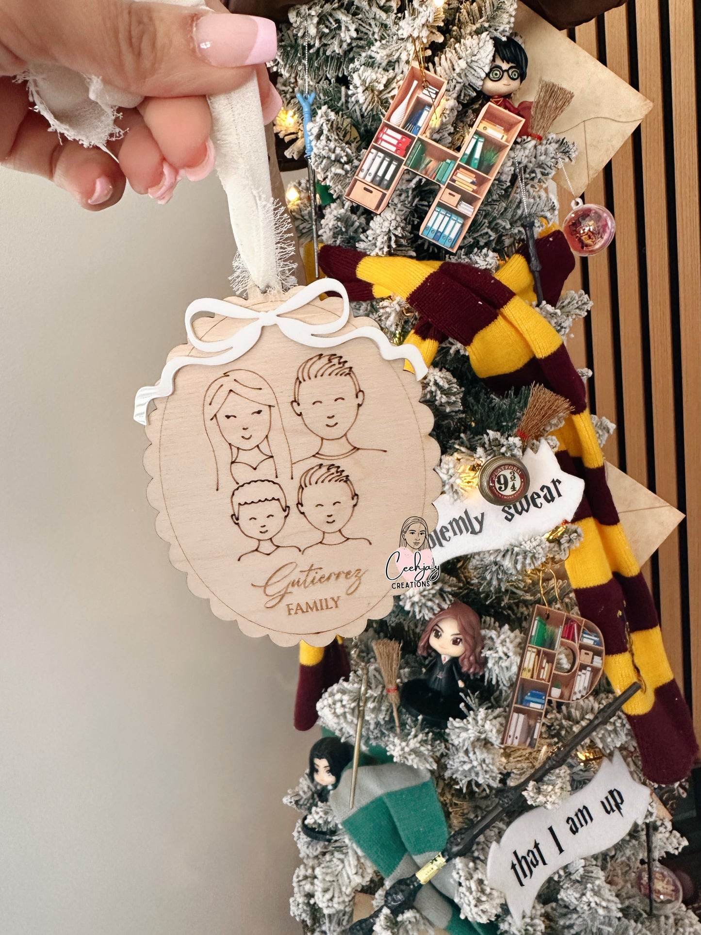 Family Faces Christmas Ornament