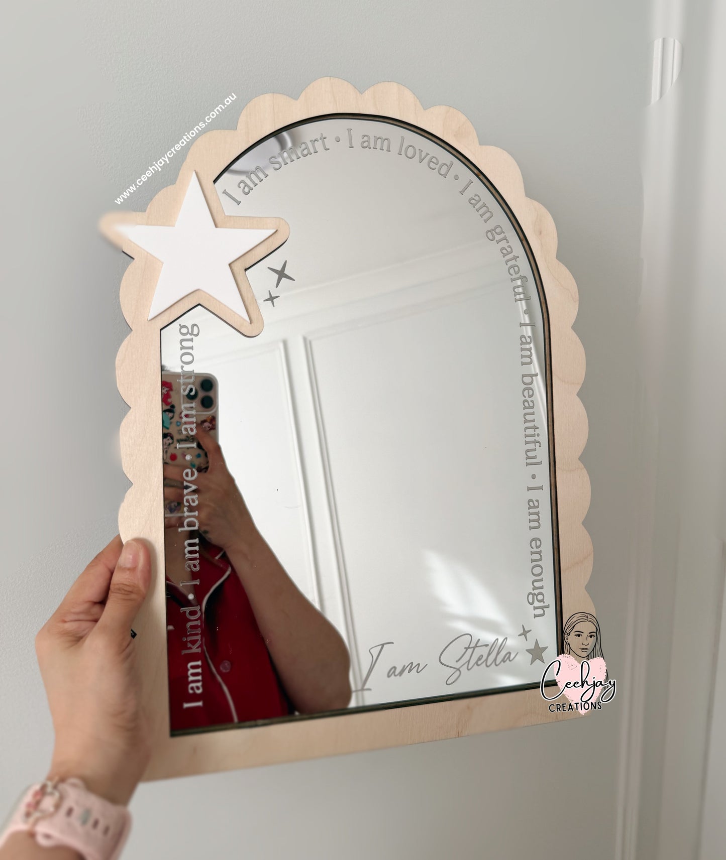 Affirmation Mirror - Star Design