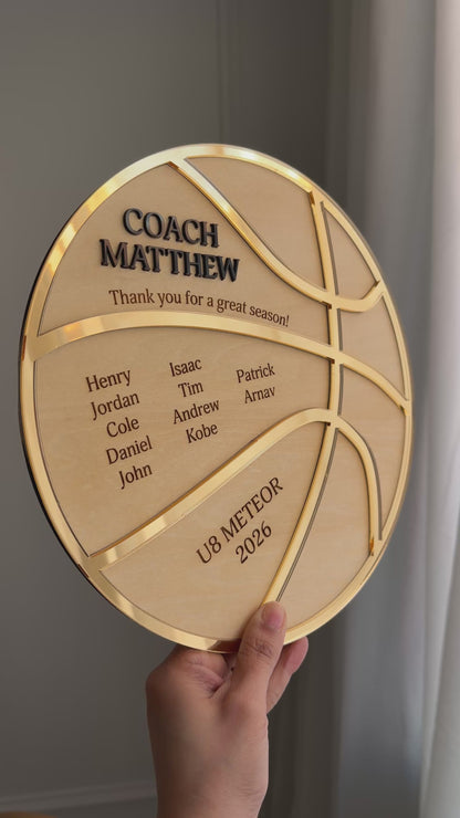 Basketball Coach Plaque