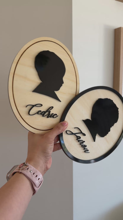 Custom Silhouette Portrait Plaque