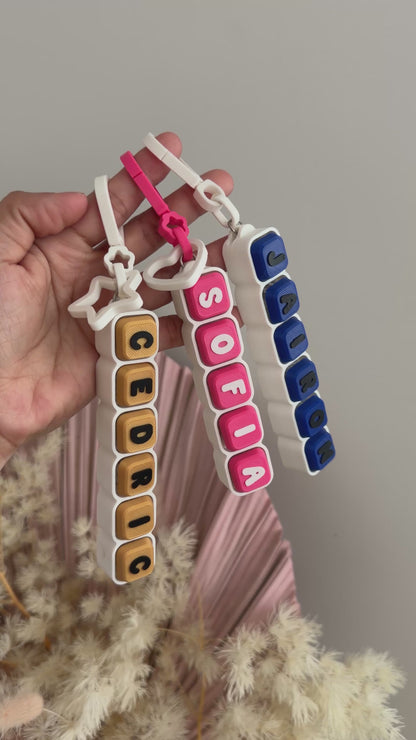 Name Clicker Fidget Keychain