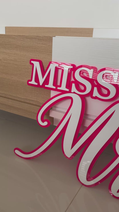 Miss To Mrs Signage