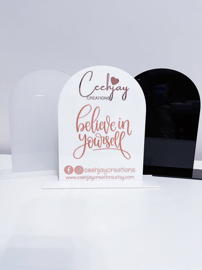 Decal Acrylic Table Arch Sign