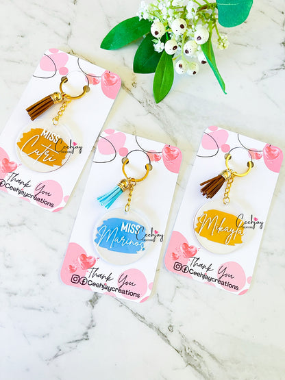 Keychain with Vinyl Decals