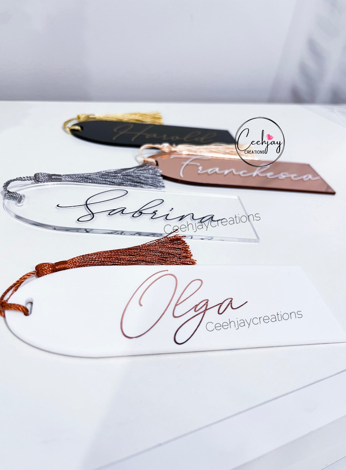 Decal Acrylic Bookmarks