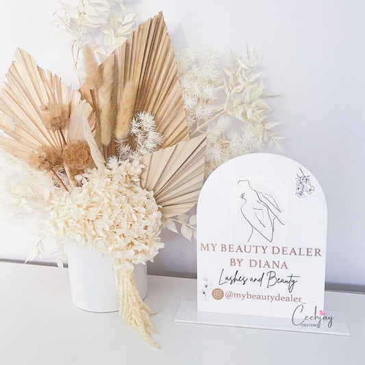 Decal Acrylic Table Arch Sign